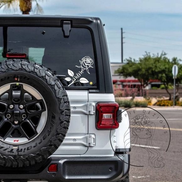 Mom Rose Vinyl Decal | Car Decal | Tumbler Decal | Sticker - Picture 2 of 4